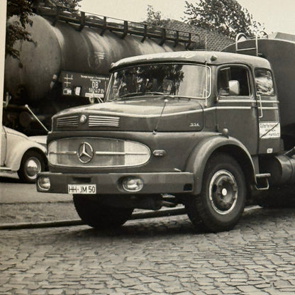 Vintage Mercedes Benz Esso Tanker Truck Photo Photograph Print Snapshot Germany