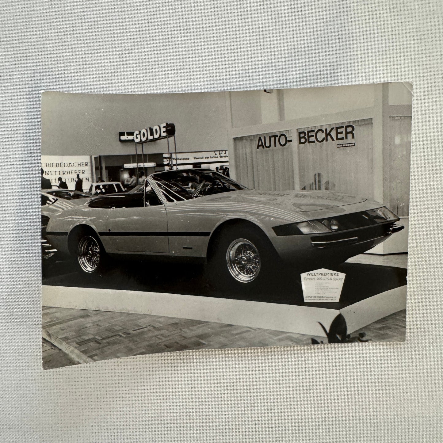 1969 Ferrari 365 GTS/4 Pininfarina Factory Press Photo Photograph Print Vintage