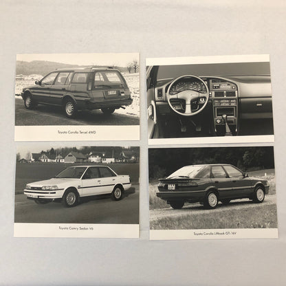 1989 Toyota Press Kit German Brochure Starlet Supra Carina Corolla Photos