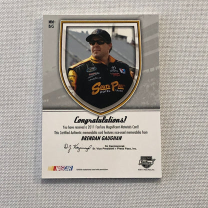 2011 Press Pass Fanfare Brendan Gaughan Race Used Tire Relic Nascar Card /199