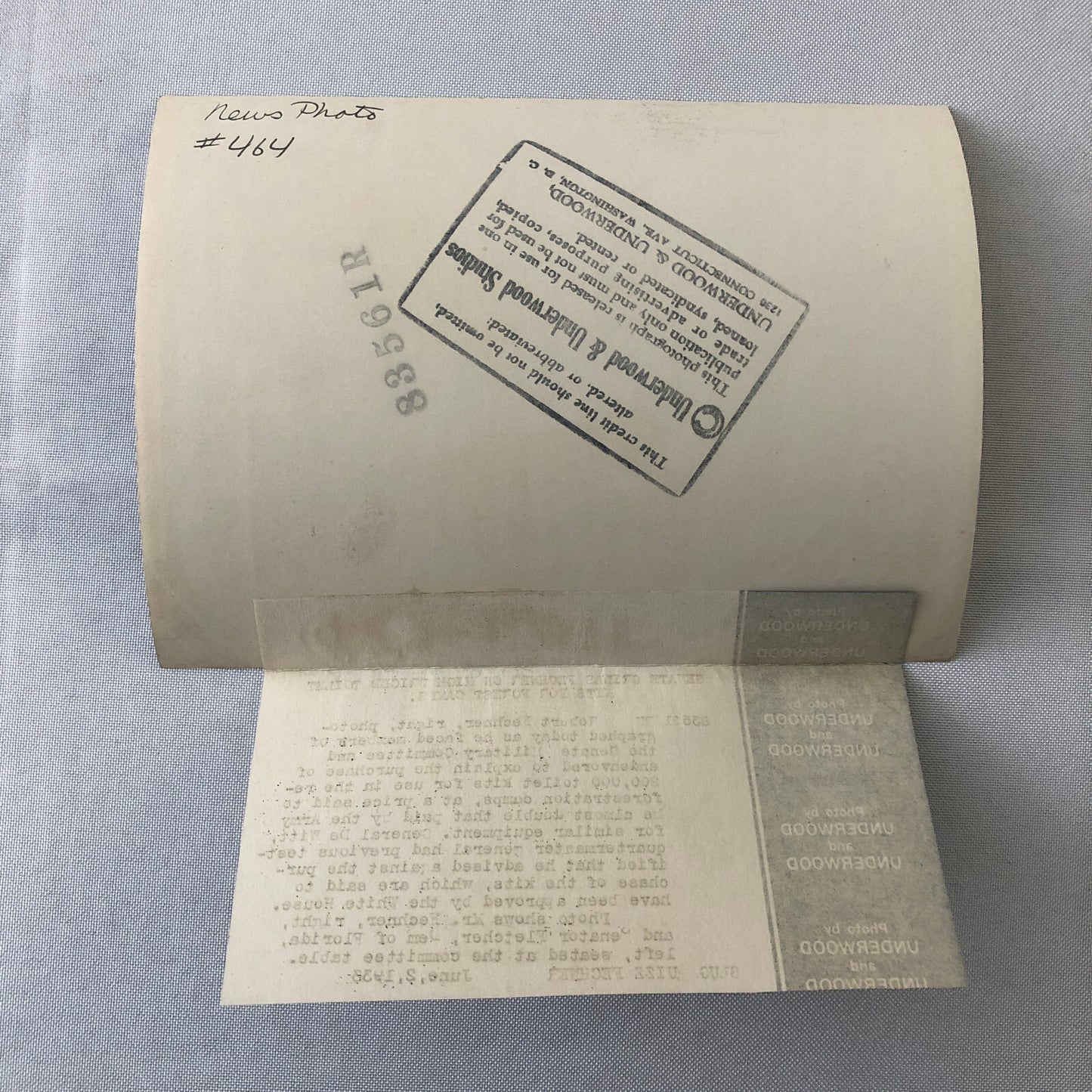 Press Photo Photograph Senate Investigation into High Price Toilet Kits 1933 2x