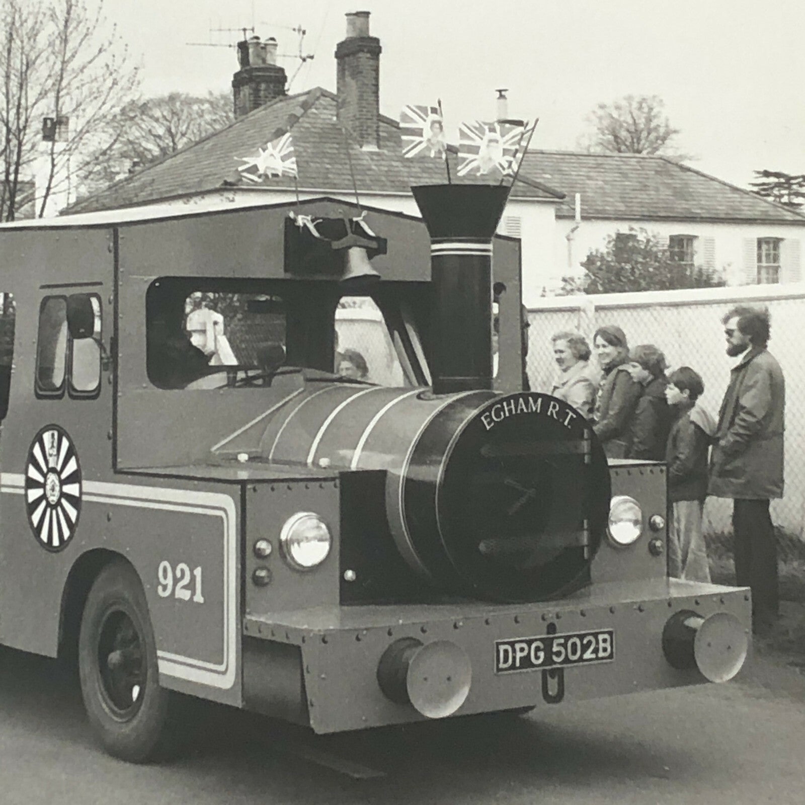 Vintage Photograph Photo Truck Shaped Like a Train in Parade - UK England 
