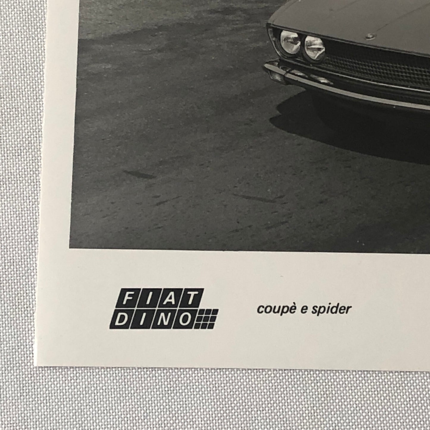 Fiat Dino Coupe and Spider Convertible Factory Press Photo Photograph