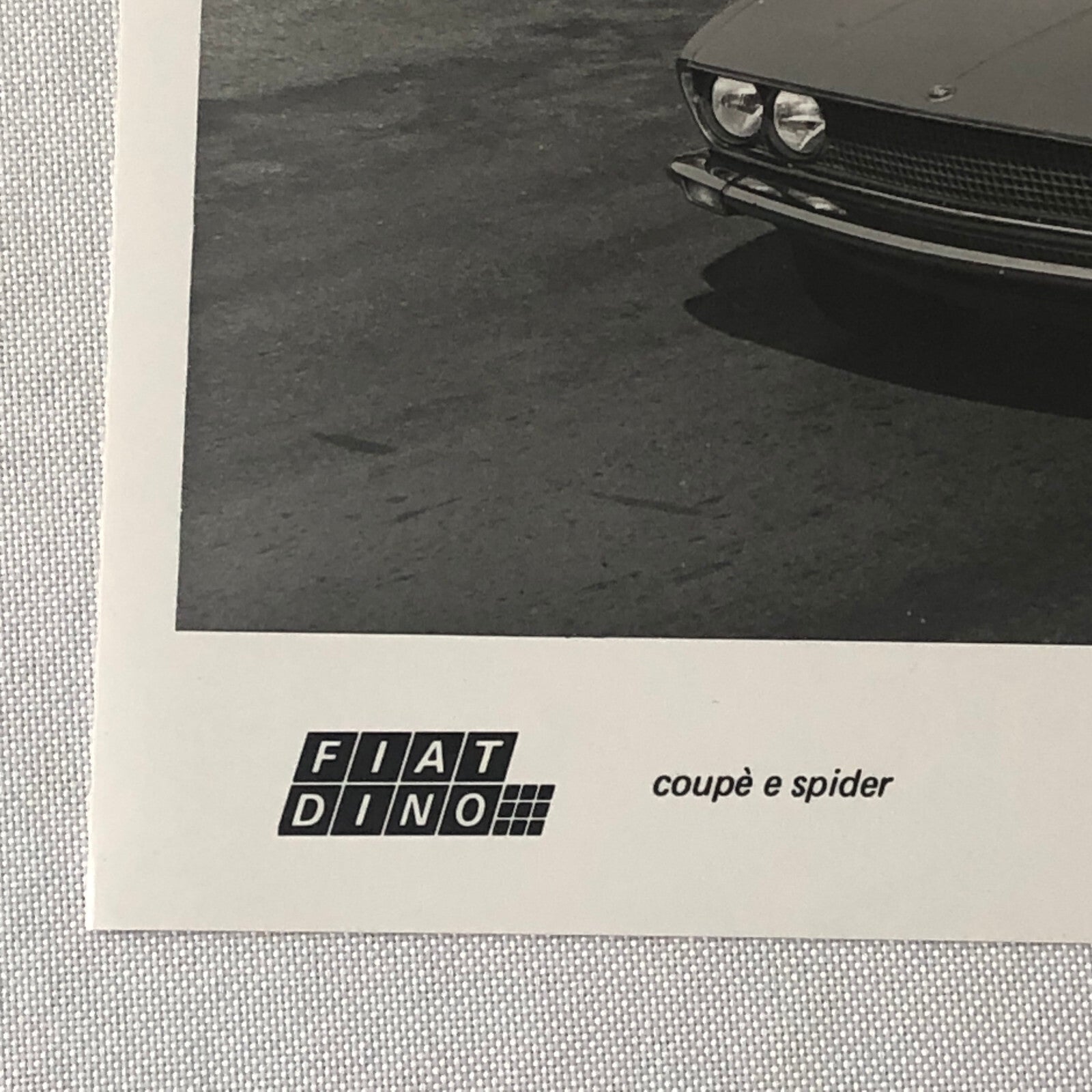 Fiat Dino Coupe and Spider Convertible Factory Press Photo Photograph