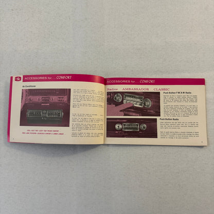 1966 American Motors Accessories Sales Brochure Catalog Advertising Wheels Radio