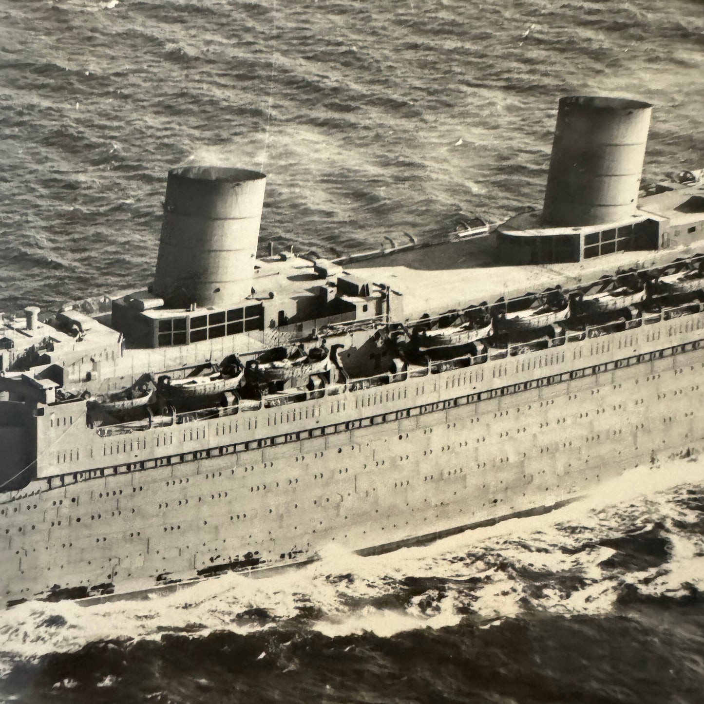 Vintage Ship Boat Photo Photograph Print Queen Elizabeth 1940
