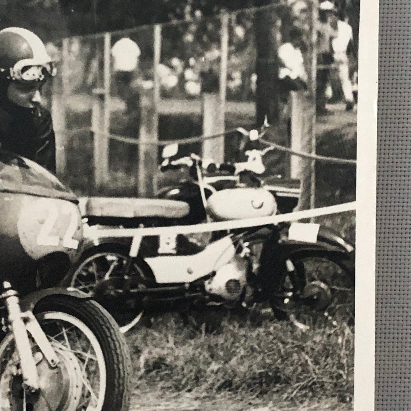 Vintage Motorcycle Racing Photo photograph Rider Janos Reisz 1971