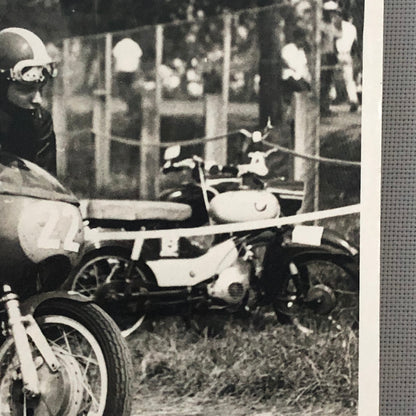 Vintage Motorcycle Racing Photo photograph Rider Janos Reisz 1971