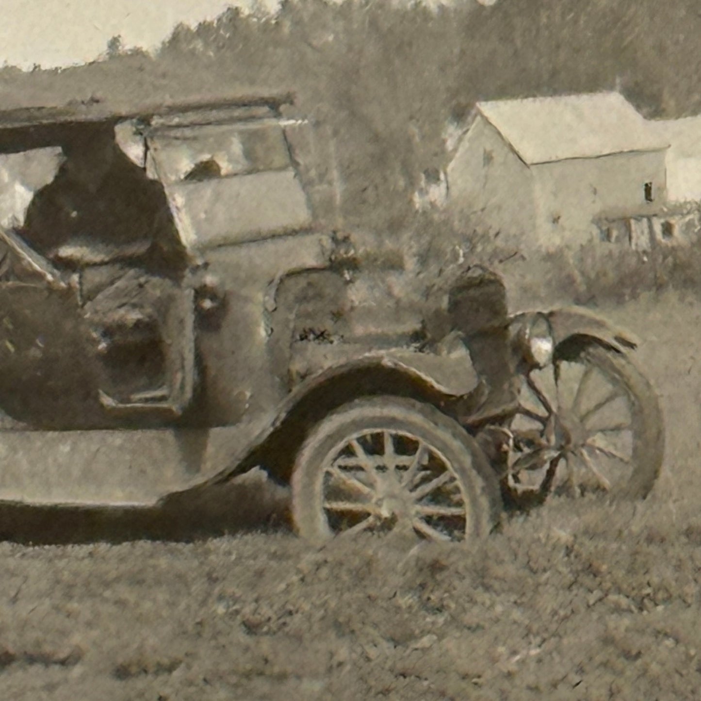 Antique Car Tractor Photo Photograph Print Automobile Farm Plow Snapshot Print