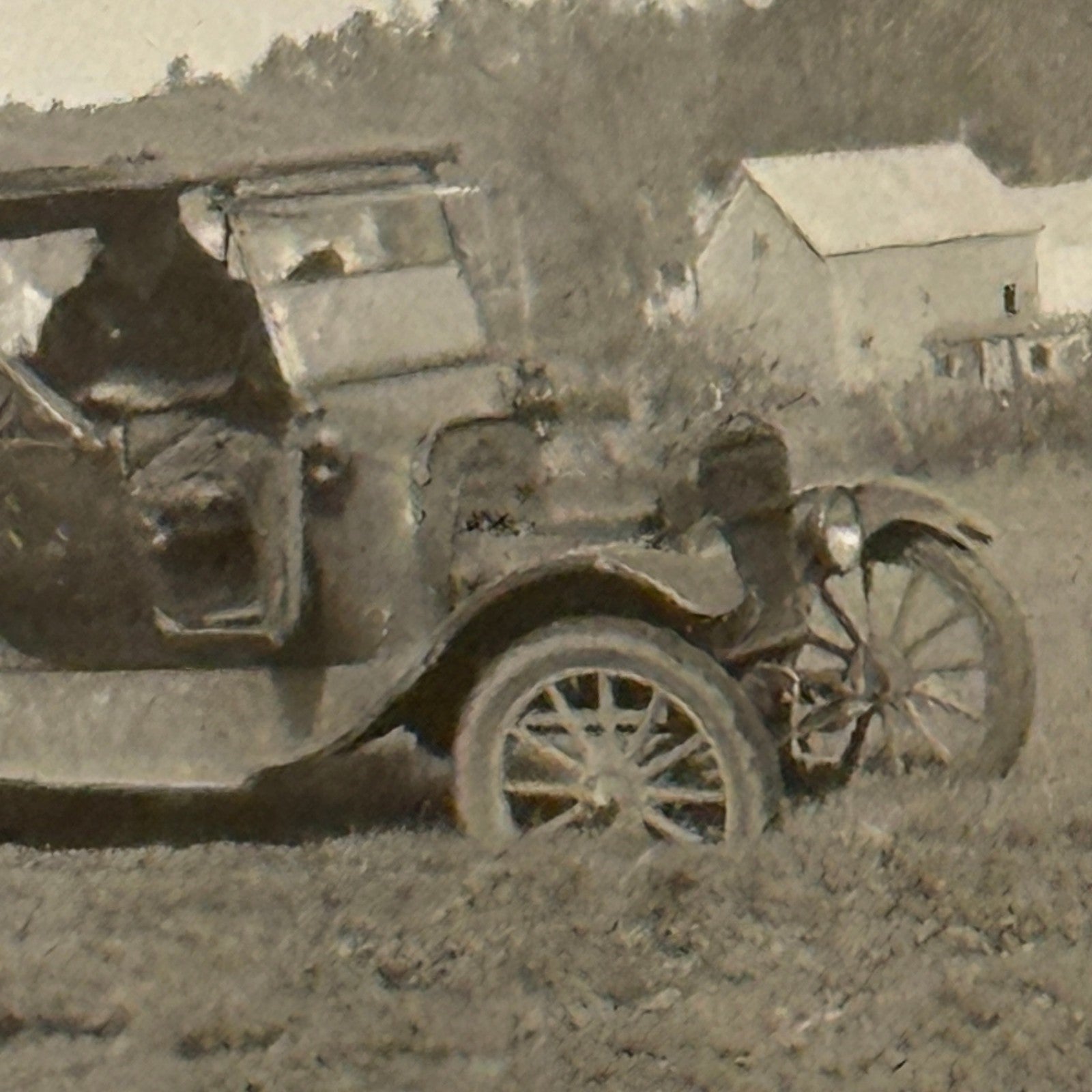 Antique Car Tractor Photo Photograph Print Automobile Farm Plow Snapshot Print
