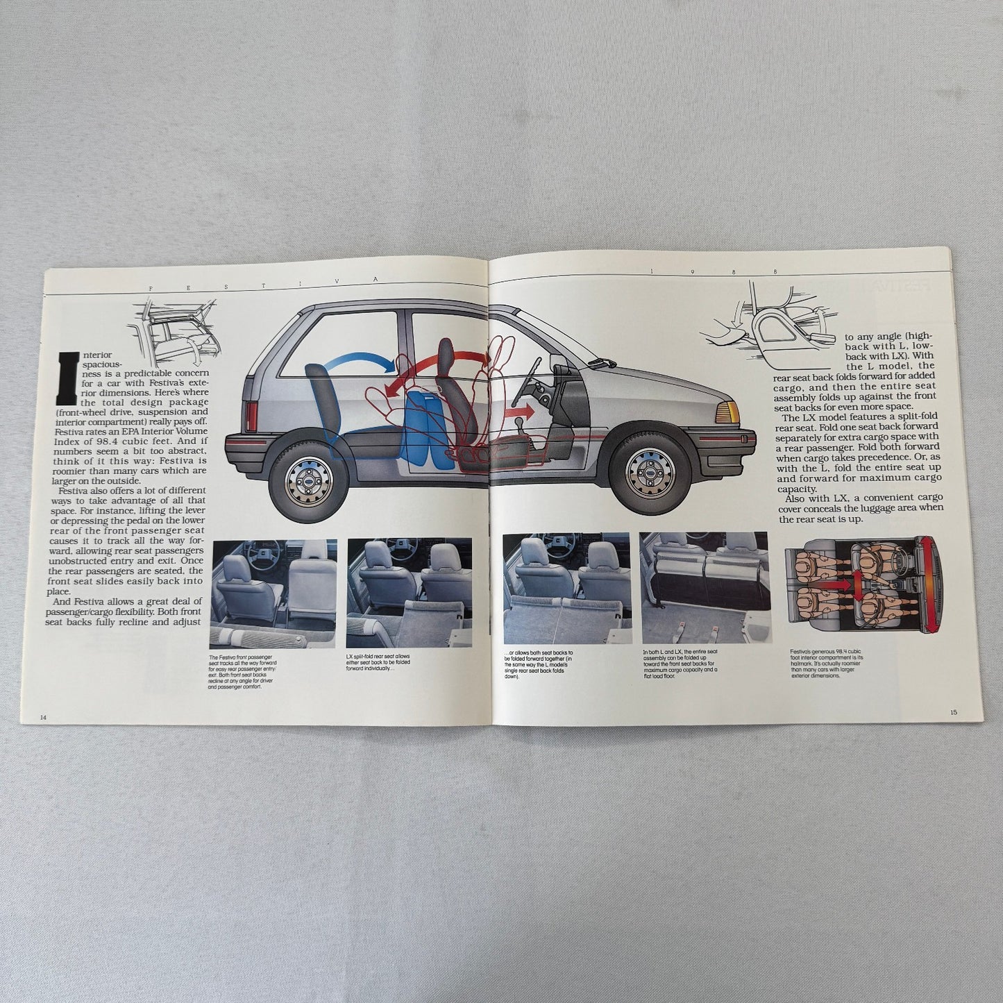 1988 Ford Festiva Car Sales Brochure Catalog Advertising