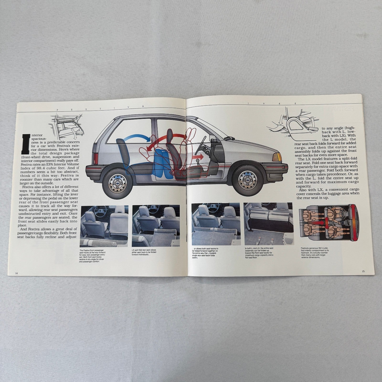 1988 Ford Festiva Car Sales Brochure Catalog Advertising