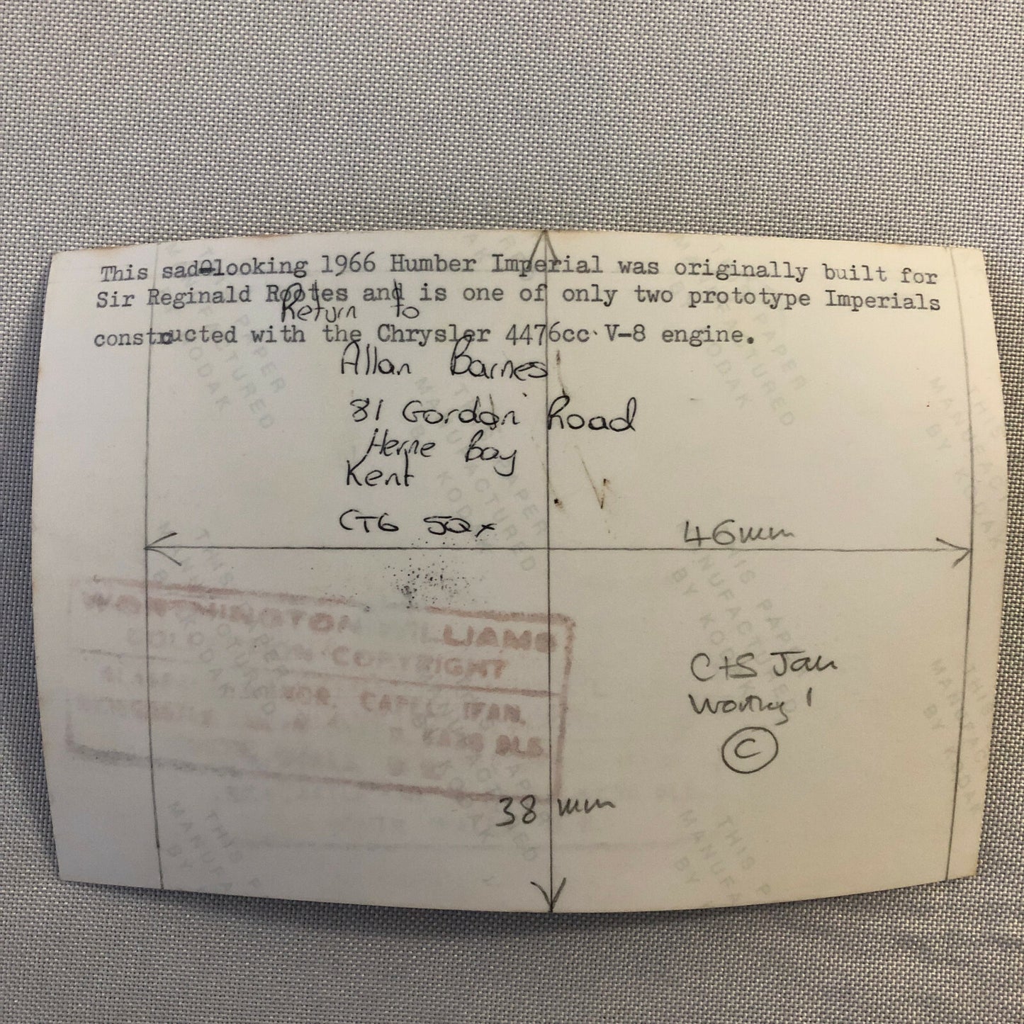 Vintage Humber Car Barn Find Junk Yard Car Part Photo Photograph Lot of 23 