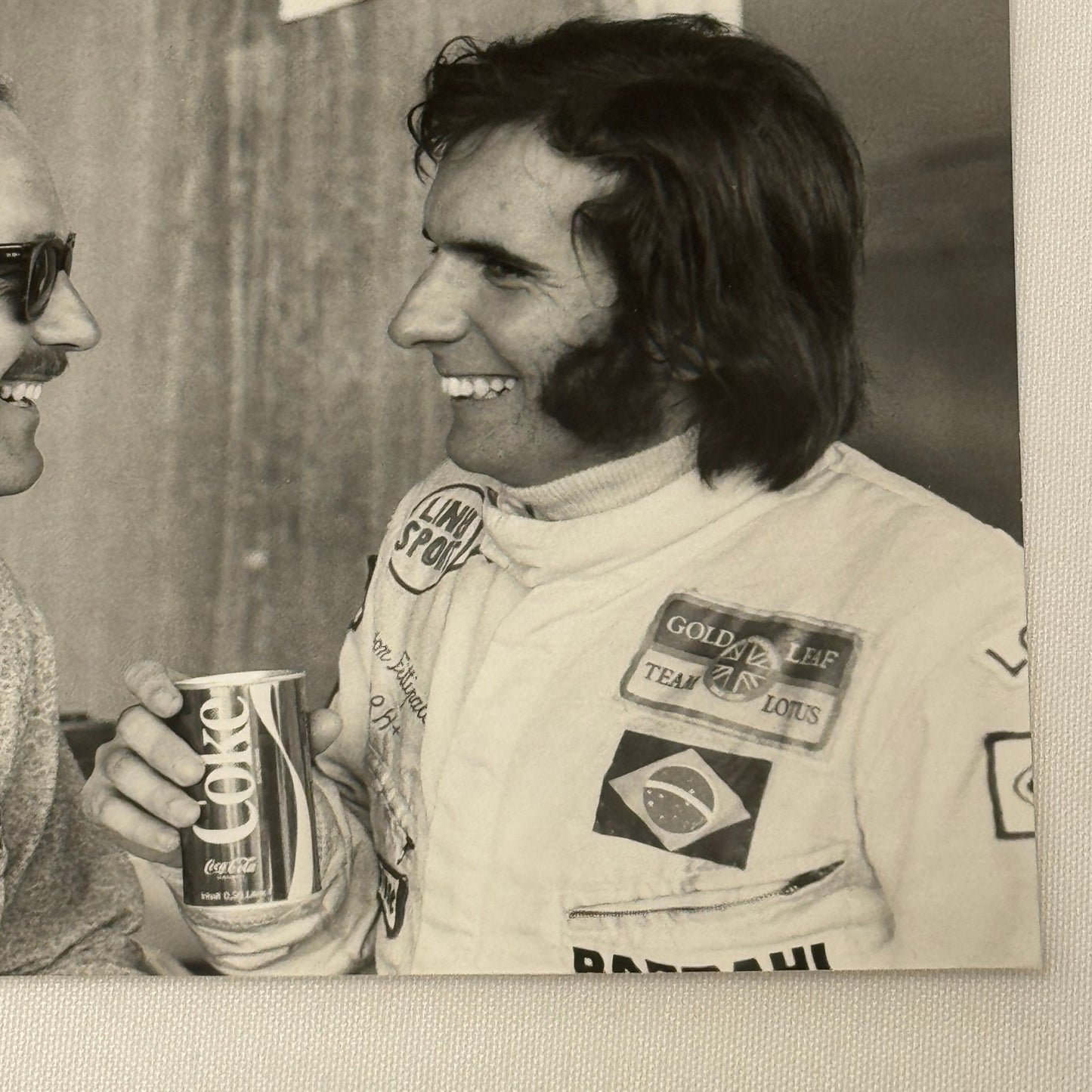 Vintage Racing Photo 1971 Austrian Grand Prix Emerson Fittipaldi Colin Chapman