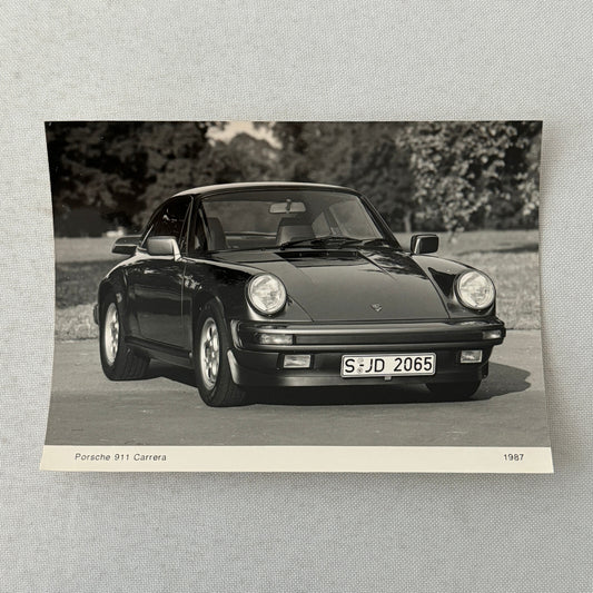 1987 Porsche 911 Carrera Factory Press Photo Photograph Vintage
