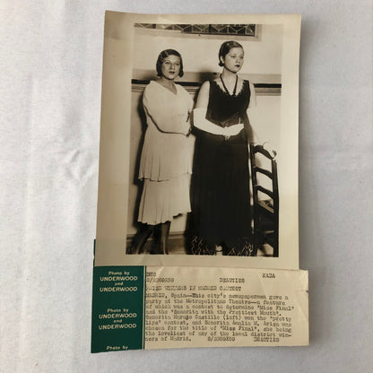 Vintage Press Photo Photograph Madrid Spain Beauty Contest Underwood & Underwood
