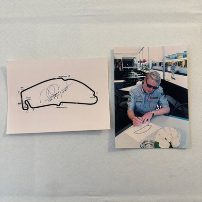 Mika Hakkinen Mercedes McLaren Racing Driver Photo Photograph Lot 2x Mobil Oil