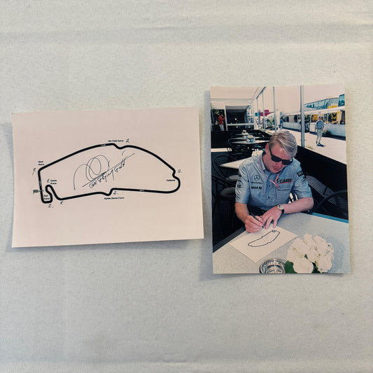 Mika Hakkinen Mercedes McLaren Racing Driver Photo Photograph Lot 2x Mobil Oil
