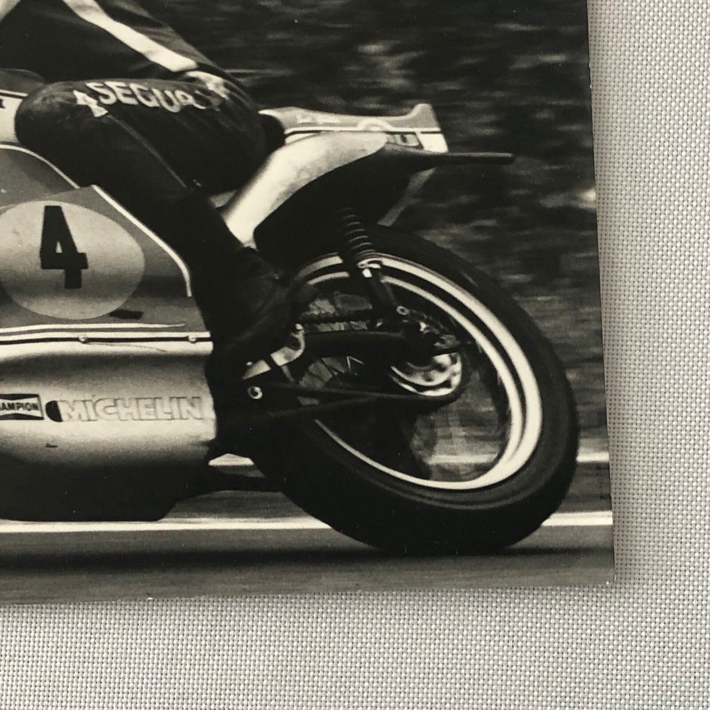 Vintage Motorcycle Racing Photo photograph Suzuki Race Bike Rider