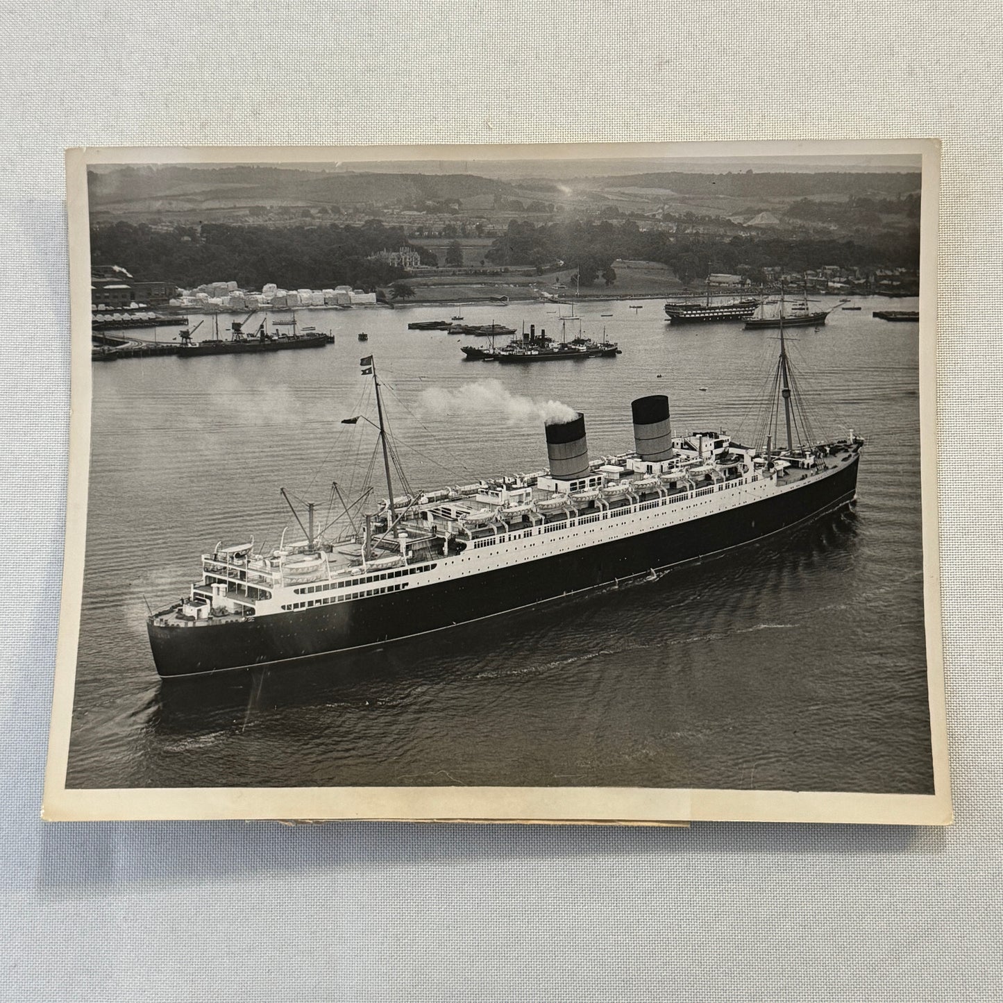 Vintage Boat Ship Photo Photograph RMS Mauretania Clipper