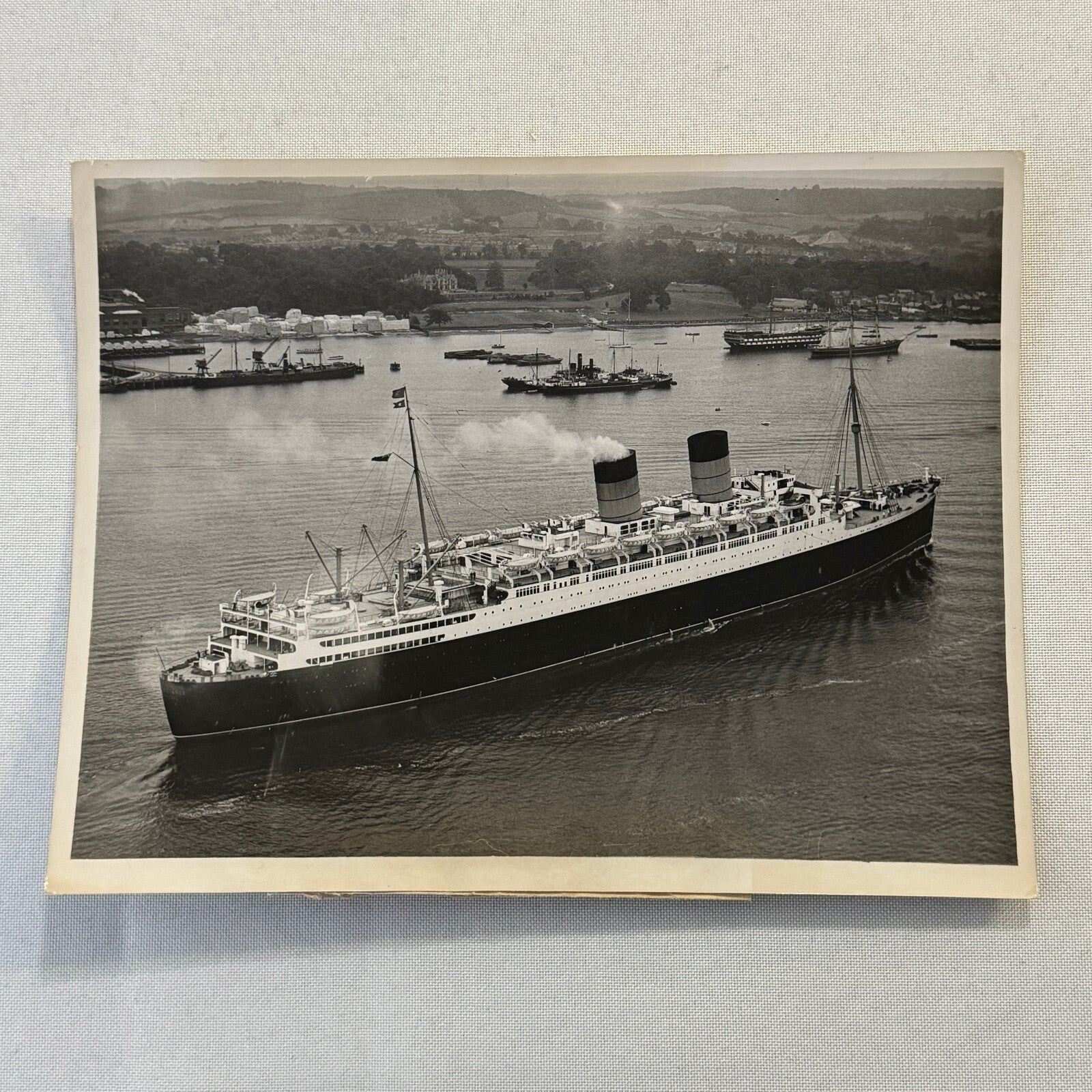 Vintage Boat Ship Photo Photograph RMS Mauretania Clipper