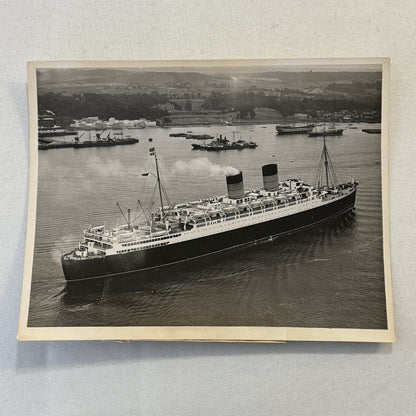 Vintage Boat Ship Photo Photograph RMS Mauretania Clipper