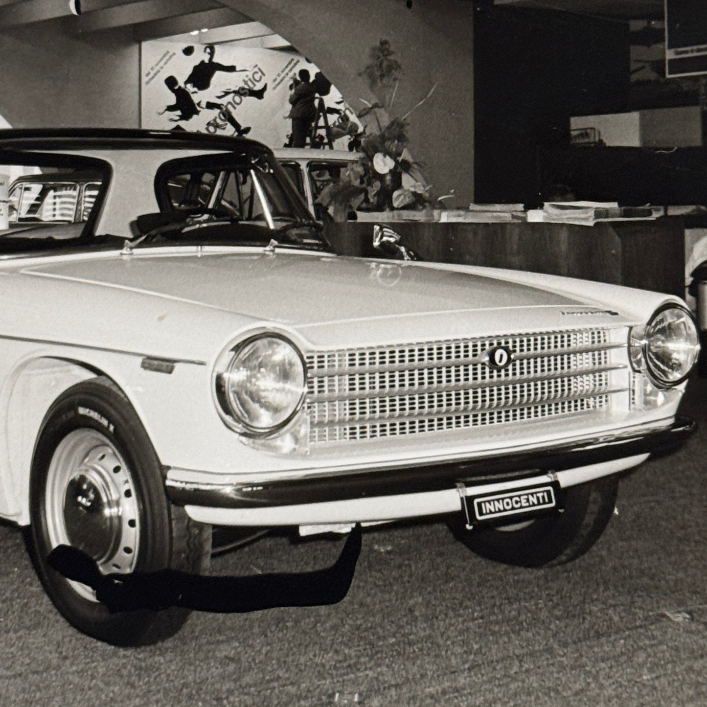 Innocenti S Car Automobile at Atuo Show Vintage Photo Photograph Print Lot 2x