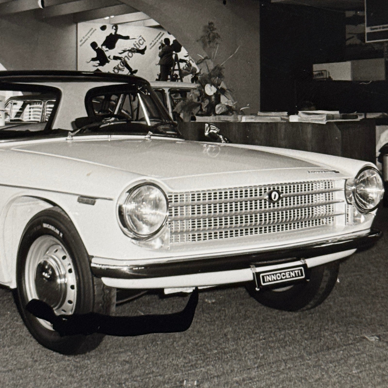 Innocenti S Car Automobile at Atuo Show Vintage Photo Photograph Print Lot 2x