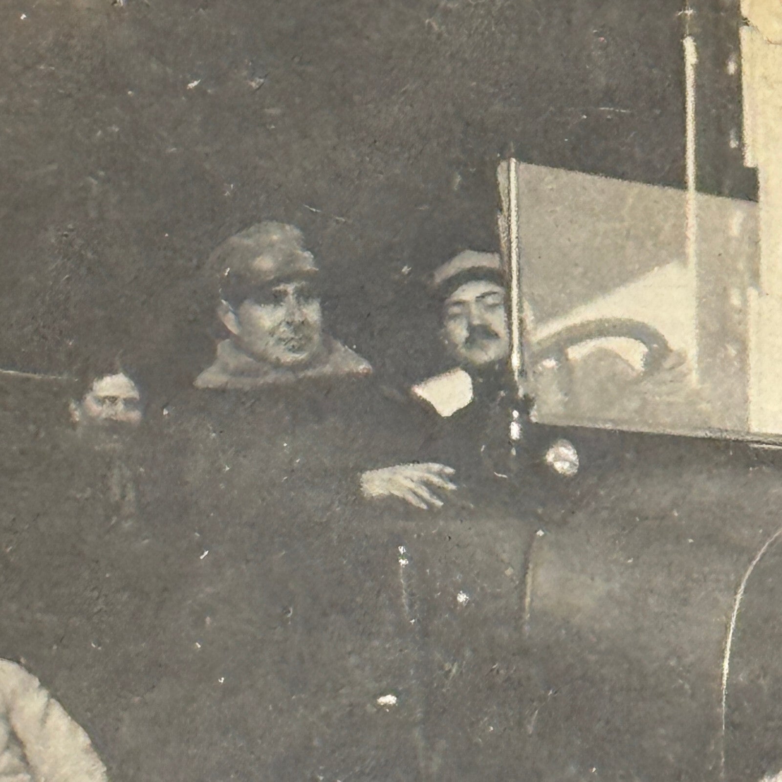 Vintage Photo Photograph Print People in Early Automobile Car