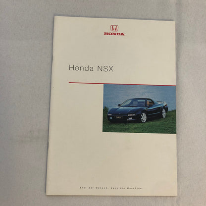 Honda NSX Car Sales Brochure GERMAN Text European Market