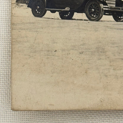 Antique Car Automobile Building Italian Photo Postcard Post Card RPPC
