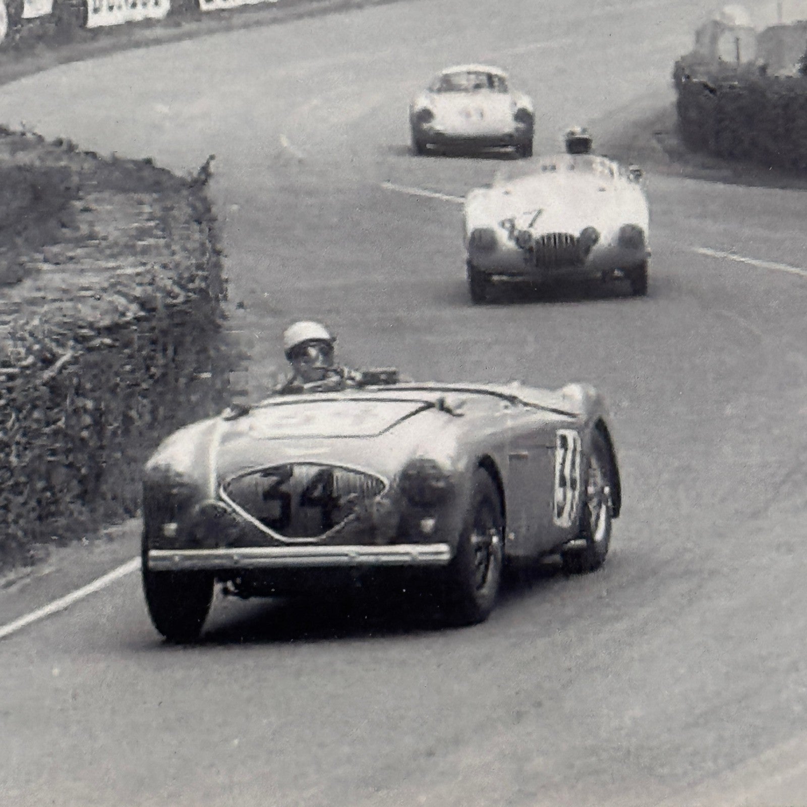 1953 LeMans Racing Photograph Photo Healey 100 OSCA MT4 Porsche 550 Modern