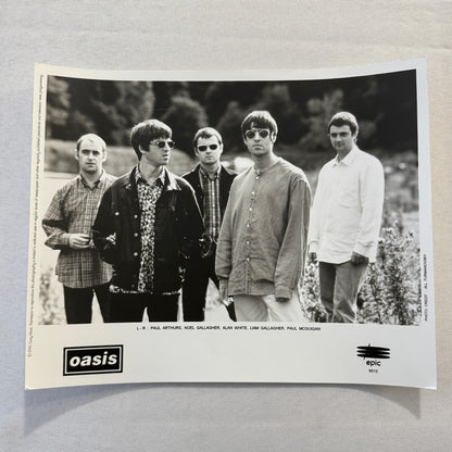 Oasis Publicity Press Photo Photograph Liam Gallagher Noel Gallagher 1995