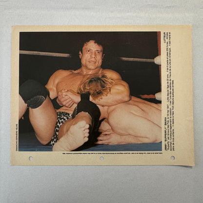 Vintage Wrestling Print Insert Jimmy Superfly Snuka Quebec French 1983 Super Fly