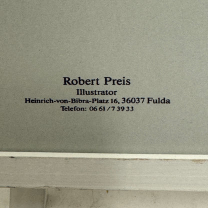 1959 Buick LeSabre Convertible Car Illustration Art Drawing Vintage Miniature