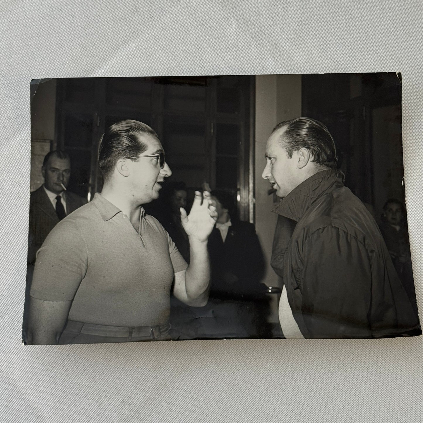 Juan Manuel Fangio and Alberto Ascari Racing Driver Press Photo Photograph Print