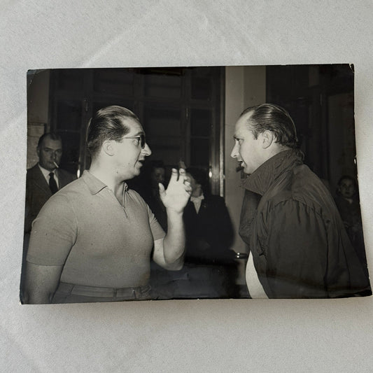 Juan Manuel Fangio and Alberto Ascari Racing Driver Press Photo Photograph Print