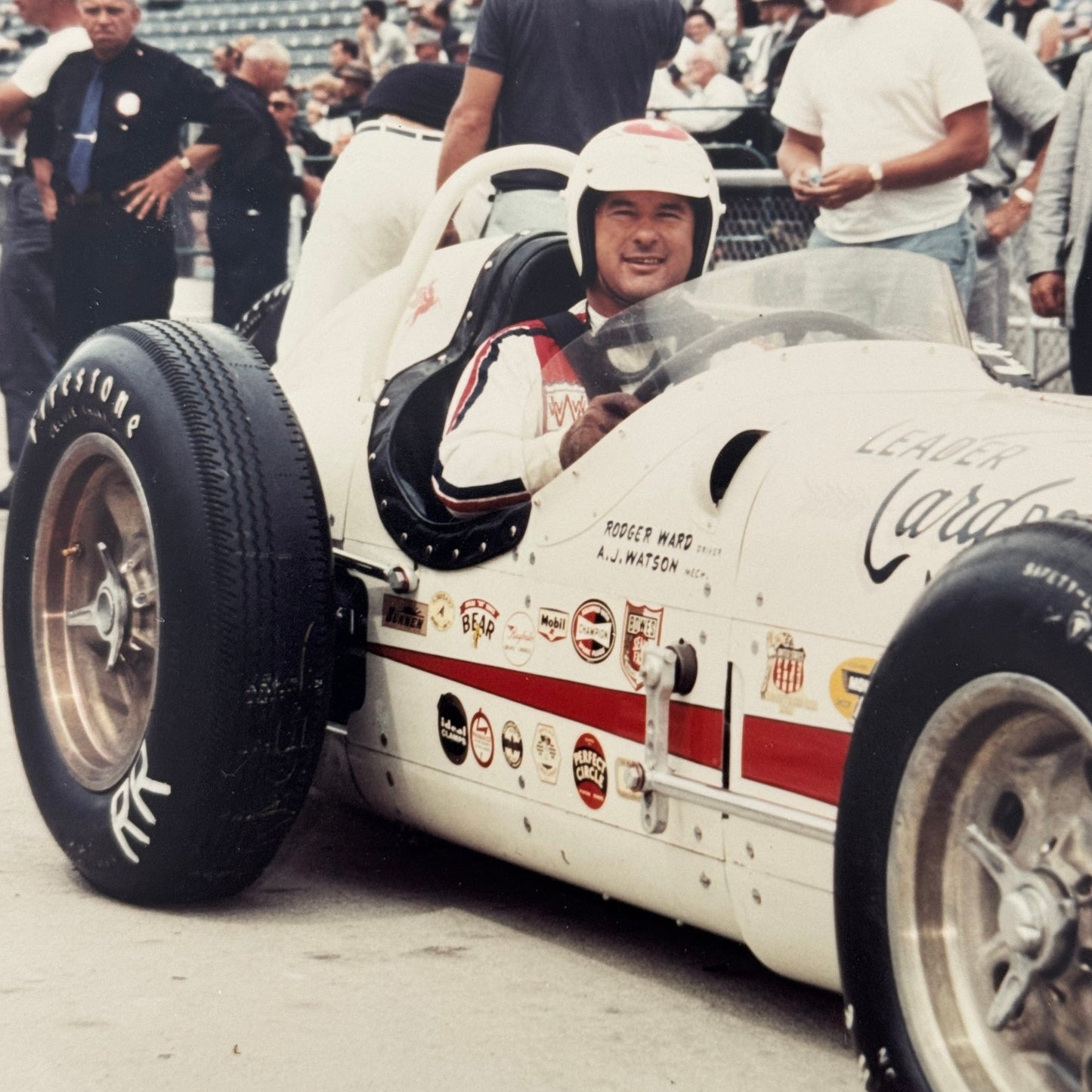 Vintage Indy Racing Photo Roger Ward 1959 Car Motorsport Modern Print