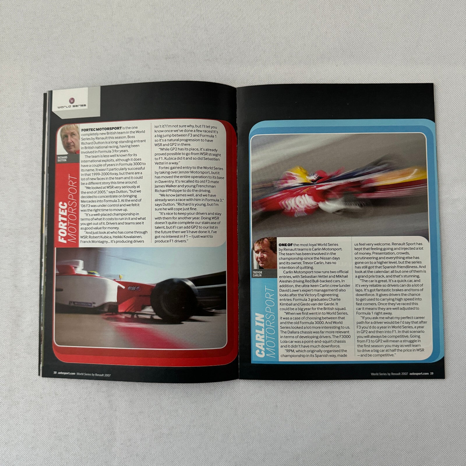 2007 Renault World Series Racing Guide Brochure Autosport