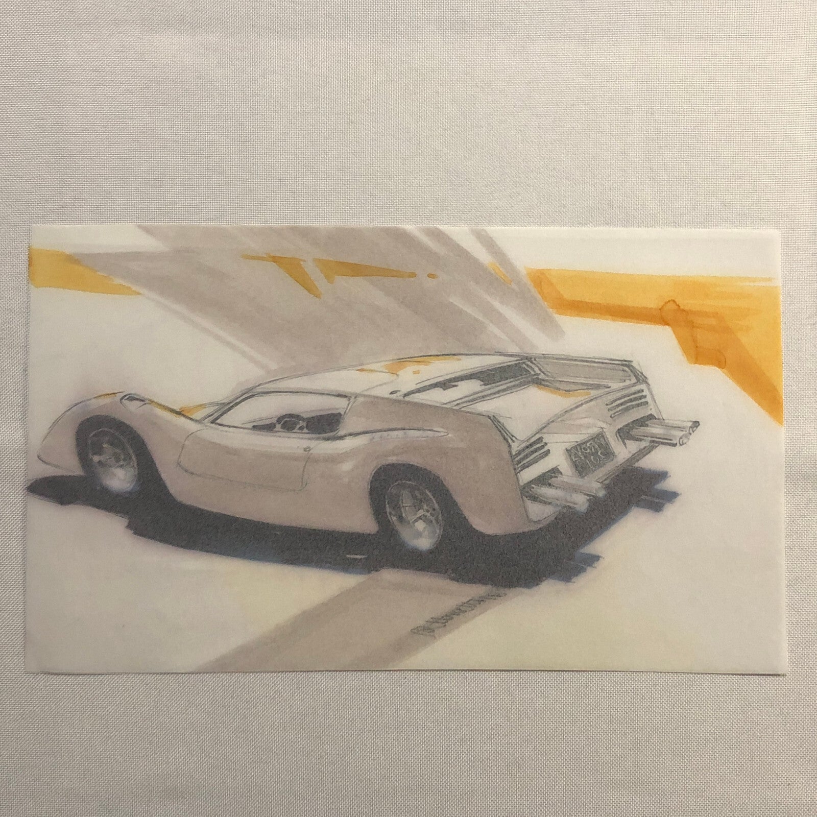 Styling Concept Automobile Illustration Art Drawing Sketch Vintage 1967 NOTTRODT
