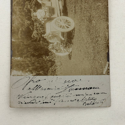 Antique Car Automobile Italian Real Photo Postcard RPPC Photograph