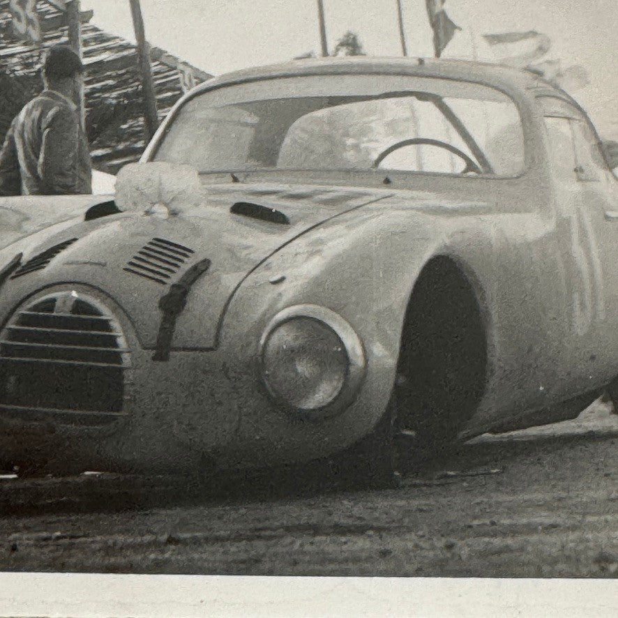 Vintage Racing Photo Photograph Crash Wreck Accident Car Motorsport Unidentified
