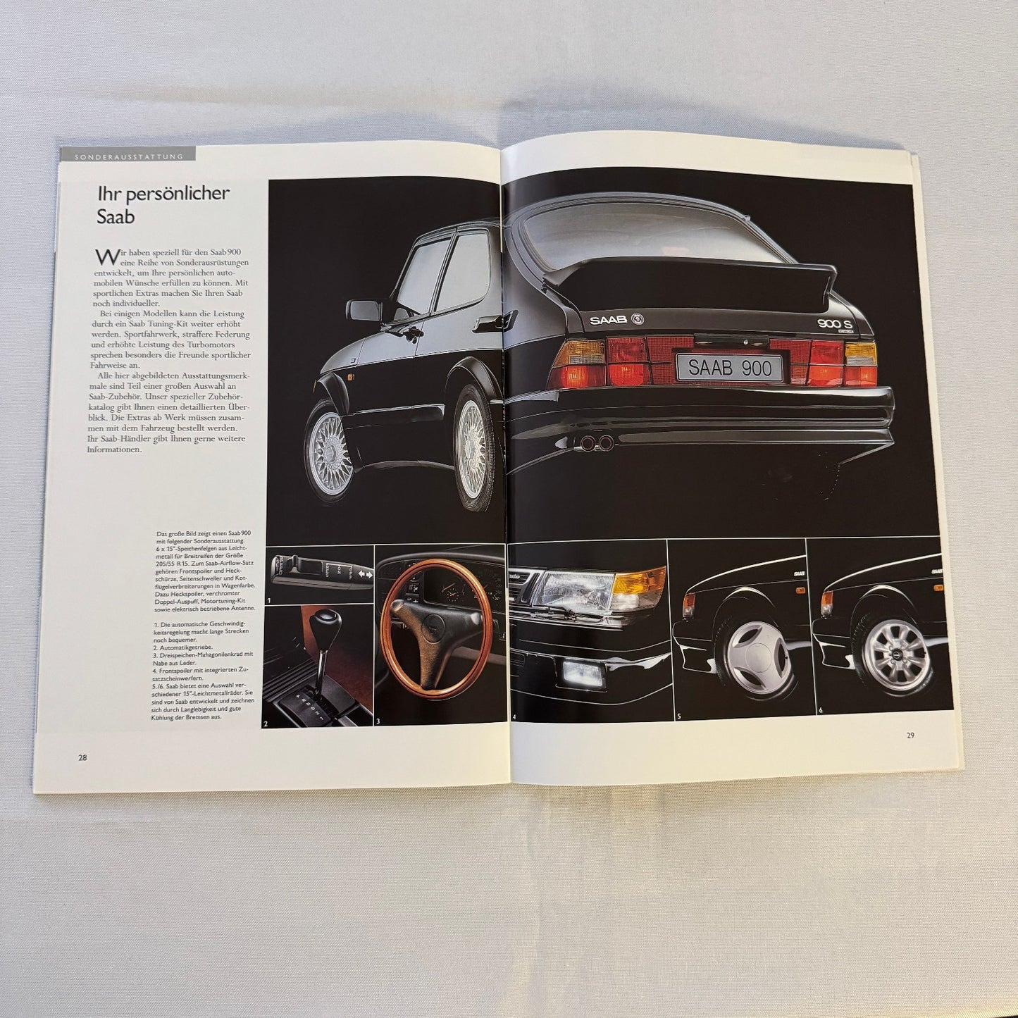 1992 Saab 900 Car Sales Brochure Catalog Saab 900 Cabriolet Turbo 16S GERMAN