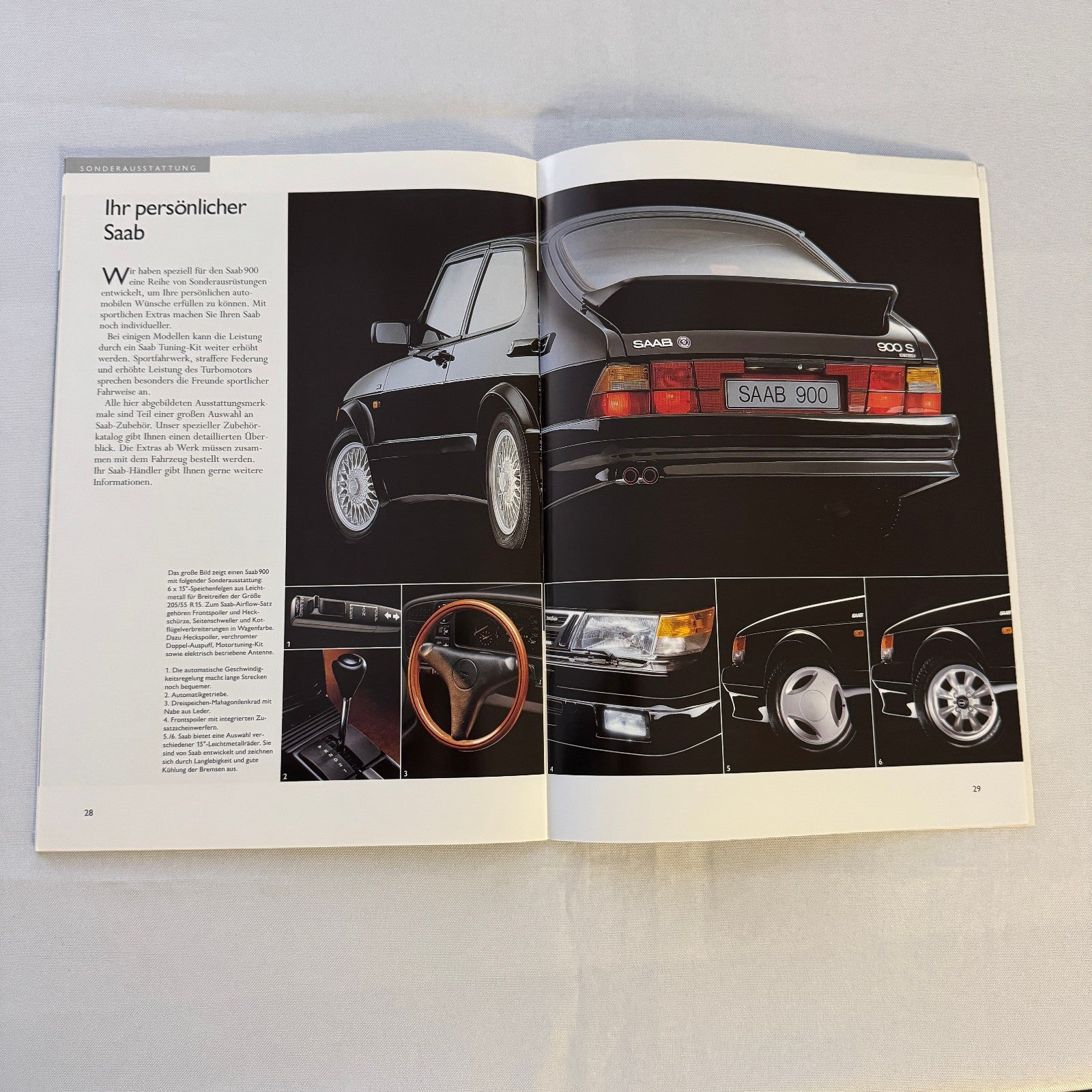 1992 Saab 900 Car Sales Brochure Catalog Saab 900 Cabriolet Turbo 16S GERMAN