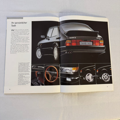 1992 Saab 900 Car Sales Brochure Catalog Saab 900 Cabriolet Turbo 16S GERMAN