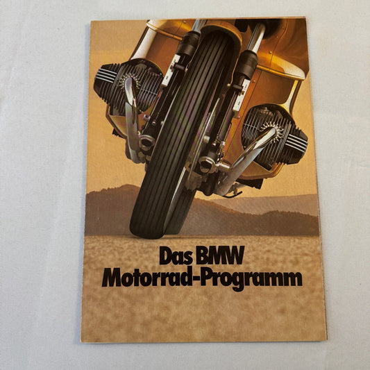 Vintage BMW Motorcycle Bike Brochure R100RS R100RT R100S R100T R65 R45 GERMAN