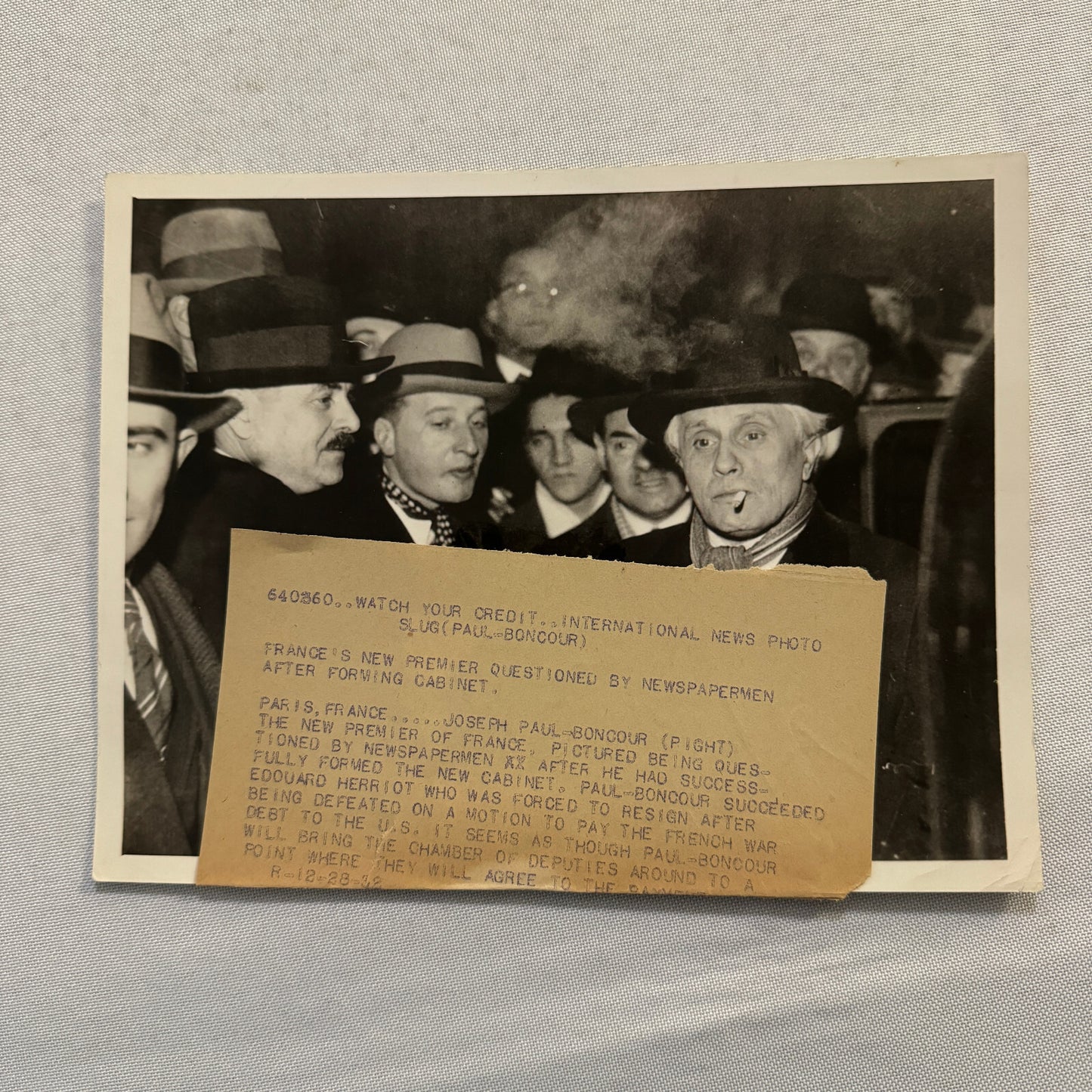 Vintage Press Photo Photograph Premier of France Joseph Paul Boncour
