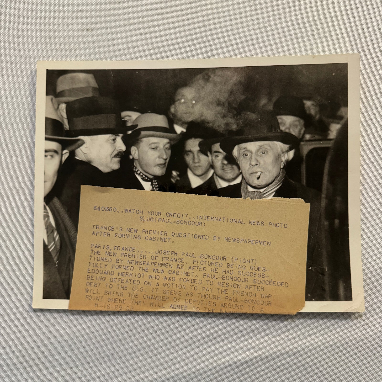 Vintage Press Photo Photograph Premier of France Joseph Paul Boncour