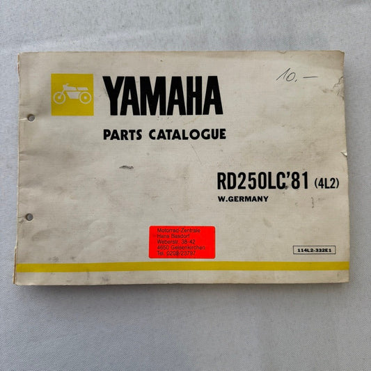 Vintage 1981 Yamaha RD250LC Parts Catalogue Manual Book German Market