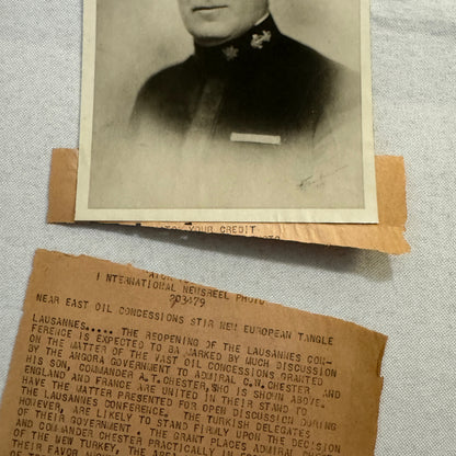 Navy Commander Arthur Chester Press Photo Photograph Turkey Oil Lausannes